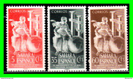 ESPAÑA COLONIAS ESPAÑOLAS (SAHARA ESPAÑOL – AFRICA ) SERIE SELLOS DEL AÑO 1953 ANIVERSARIO DE LA REAL SOCIEDAD- - Sahara Español