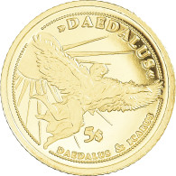 Monnaie, Îles Salomon, Elizabeth II, Daedalus, 5 Dollars, 2008, FDC, Or - Islas Salomón