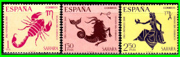 ESPAÑA COLONIAS ESPAÑOLAS ( SAHARA ESPAÑOL AFRICA ) SERIE DE SELLOS AÑO 1968 - SIGNOS DEL ZODIACO - NUEVOS - - Sahara Español