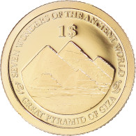 Monnaie, Îles Salomon, Elizabeth II, Pyramides De Giseh, Dollar, 2013, FDC, Or - Isole Salomon