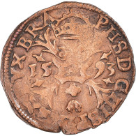 Monnaie, Pays-Bas Espagnols, Philippe II, Gigot, 1593, Bruxelles, TTB, Cuivre - …-1795 : Oude Periode