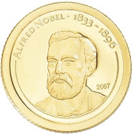 Monnaie, Mongolie, Alfred Nobel, 500 Tögrög, FDC, Or - Mongolie