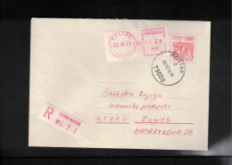 Yugoslavia / Jugoslawien 1974 Interesting Postal Stationery Registered Letter - Brieven En Documenten