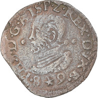 Monnaie, Pays-Bas Espagnols, Philippe II, Gigot, 1589, Maastricht, TTB, Cuivre - …-1795 : Oude Periode