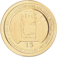 Monnaie, Îles Salomon, Elizabeth II, Statue De Zeus, Dollar, 2013, FDC, Or - Solomon Islands