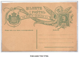 CA678- COVERAUCTION!!!- PORTUGAL -1895-1905 - MINT ENTIRE. 10 REIS - Briefe U. Dokumente