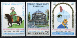 Türkiye 1966 Mi 2015-2017 Kanuni Sultan Süleyman - Used Stamps