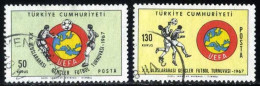 Türkiye 1967 Mi 2042-2043 Football (Soccer) - Usati