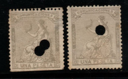 2442B.- SPAIN- 1873 - SC#:198 - LOT X 2 STAMPS - PERFORATE. - Nuovi