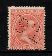 2447A - SPAIN -1889 - SC#:270 - KING ALFONSO XIII - USED PERFIN T.6. - Nuevos