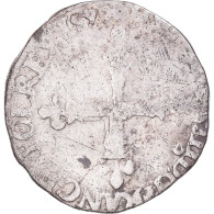 Monnaie, France, Henri III, 1/8 Ecu, 1579, Rennes, TTB, Argent, Gadoury:485 - 1574-1589 Enrico III