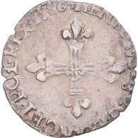 Monnaie, France, Henri III, 1/8 Ecu, 1586, Rennes, TTB, Argent, Gadoury:485 - 1574-1589 Henry III