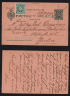 Spain 1909 Uprated Stationery Postcard MADRID X BERLIN Germany Manuscript Cancelation - Cartas & Documentos