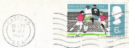 FOOTBALL COUPE DU MONDE ANGLETERRE 1966 - LETTRE DE CATFORD DE 1966, TIMBRE SEUL SUR LETTRE POUR NEUCHATEL SUISSE - 1966 – England