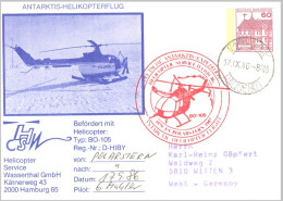 Bund Privatganzsache Befördert Mit Helicopter-16-7476 - Cartes Postales Privées - Oblitérées