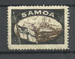 GERMANY Deutschland Verlorengangene Kolonien - SAMOA Vignette Propaganda Stamp * - Samoa