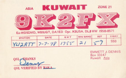 Kuwait - Radio Amateur QSL Card - Koweït