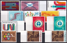 UNO NEW YORK 1972 Mi-Nr. 242-53 Kompletter Jahrgang/complete Year Set ** MNH - Ongebruikt