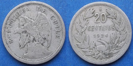 CHILE - 20 Centavos 1924 KM# 167.1 Decimal Coinage (1835-1960) - Edelweiss Coins - Chili