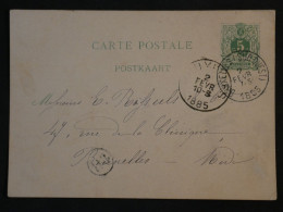 BQ 8  BELGIQUE   BELLE CARTE ENTIER   1885 BRUXELLES  +AFFRANCH. INTERESSANT+ + - Sonstige & Ohne Zuordnung