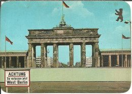 Berlin (Deutschland, Berlino) Brandenburger Tor Mit Mauer, Brandenburger Tor And The Wall - Berliner Mauer