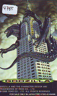 Télécarte Japon Cinema Film * GODZILLA  * 4785 * Dinosaurus Japan Movie Phonecard * DINO - Cine