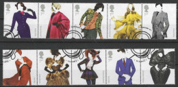 GROSSBRITANNIEN GRANDE BRETAGNE GB 2012 GREAT BRITISH FASHION Set 10v. USED SG 3309-18 SC 3018-27 MI 3253-62 YT 3655-64 - Máquinas Franqueo (EMA)