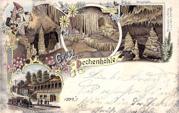 Iserlohn - Dechenhöhle Mehrbild Litho Gel.1898 AKS - Iserlohn