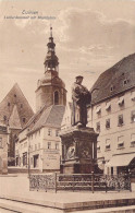 Eisleben - Lutherdenkmal Mit Marktplatz Gel.1915 - Eisleben