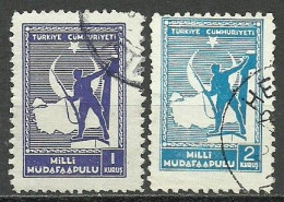 Turkey; 1941 National Defense Tax Stamps (Thin Paper) - Francobolli Di Beneficenza