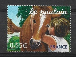 France 2006 N 3899 (yv) Animaux Le Poulain Oblitéré . Cote Yv 0.50 E - Chevaux