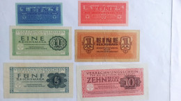 5 Billets De Collection Allemagne  Billets Wehrmacht - Colecciones