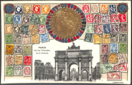 Paris - Arc De Triomphe De La Victoire (Atelier H. Guggenheim Timbres Monnaie Macaron Gauffrée) - Lots, Séries, Collections