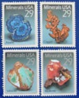 1992 USA Mineral Stamps History Truck Car Mount Geology Sc#2700-03 - Minéraux