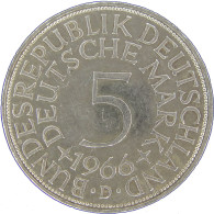 LaZooRo: Germany 5 MARK 1966 D PROOF Very Rare - Silver - 5 Mark
