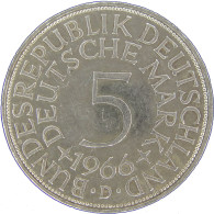 LaZooRo: Germany 5 MARK 1966 D PROOF Very Rare - Silver - 5 Marcos