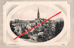 Litho Passepartout AK Falkenstein Vogtland A Grünbach Bergen Treuen Auerbach Rodewisch Plauen Lengenfeld Werda Oelsnitz - Falkenstein (Vogtland)