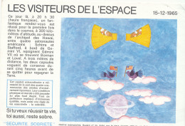 BU 2646  /   BUVARD   LES VISITEURS DE L'ESPACE  SECURITE SOBRIETE   ( 20,00 Cm X 14,00 Cm) - A