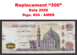 Egypt - 2020 - Replacement 300 - 200 EGP - Pick-77 - Sign #24 - AMER - UNC - Egypte