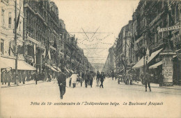 BELGIQUE  BRUXELLES Fetes Du 75 E Anniversaire De L'indépendance Belge  Boulevard Anspach - Prachtstraßen, Boulevards