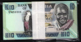 Zambia 10 Kwacha  Unc Bundle 100 Pcs - Zambie