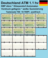 Deutschland Bund ATM 1.1 Hv Weißer Gummi Tastensatz TS8 10-700Pf. ** Klüssendorf Automatenmarken Etiquetas Automatici - Timbres De Distributeurs [ATM]