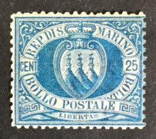1884 - San Marino - Cent  25  - Stemma - Gebruikt