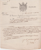 Empire Français An XIII Procureur Impérial Tribunal Civil Lille Lettre Signature Autographe - Other & Unclassified