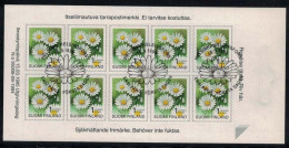 1995 Finland, Flowers, FD Stamped Sheet. M 1296. - Oblitérés