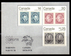 2460- CANADA- 1978- CAPEX. # 756a - SOUVENIR SHEET - MNH - STAMP ON STAMP - Esposizioni Filateliche