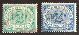 1877 - San Marino - Cent 2 + 2 - Used - Used Stamps