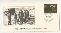 FDC,1 Er Jour, REPUBLIQUE DE GUINEE, 50 E Anniversaire Du Débarquement 1944-1994 , CONAKRY,6 Juin 1994, Frais Fr 1.85 E - Guinea (1958-...)