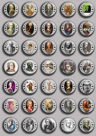 Writer Jean-Jacques Rousseau ART BADGE BUTTON PIN SET 1 (1inch/25mm Diameter) 35 DIFF - Personnes Célèbres