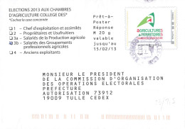 PAP. REPONSE. AGRICULTURES ET TERRITOIRES. COMMISSION D'ORGANISATION DES OPERATIONS ELECTORALES - Listos A Ser Enviados: Respuesta